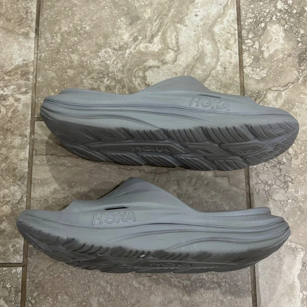 Hoka Ora Recovery Slide 3 Mens 14 Grey Comfort Sandals Slip On 1135061